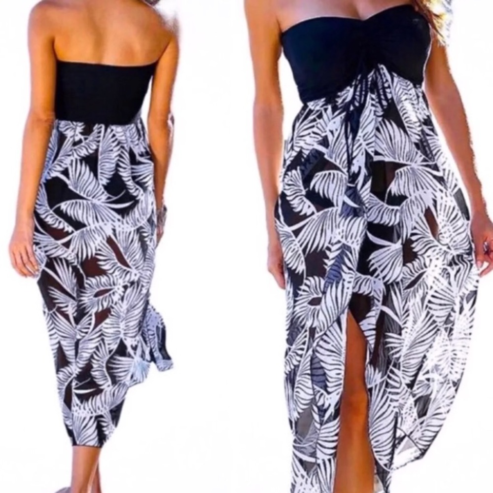 Strapless Beach Coverup Dress